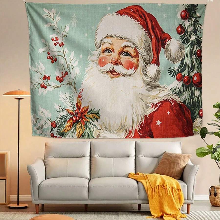 1pc Amiable Santa Claus TapestrySuitable For Bedroom, Living Room