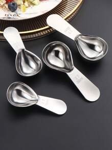 1pc Stainless Steel Coffee Scoop With Scale, 30ml Coffee/Powder Measure Spoon, 15ml Baking Spoon Back To School
