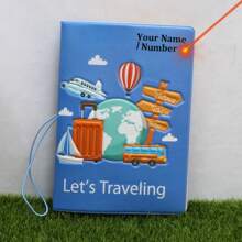 Personalized Customized Passport Holder For Traveling Around The World, Passport Holder With Customized Name, Multi-Functional Passport Document Holder, Ticket Storage Holder, Travel Document Bag, Gift For Classmates And Friends, Christmas Gift