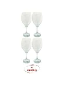Set Of 4 Transparent Wine Glasses 410ml Glass - trắng - Xem 2
