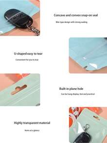 7 chiếc/18 chiếc Túi đựng đồ trong suốt nhiều màu, Túi nhựa trong suốt phẳng màu trắng, xanh dương, xanh lá, hồng, tím, xanh da trời, dùng để đựng quà tặng, đồ trang sức, văn phòng phẩm, bưu thiếp, cáp - Nhiều màu - Xem 4