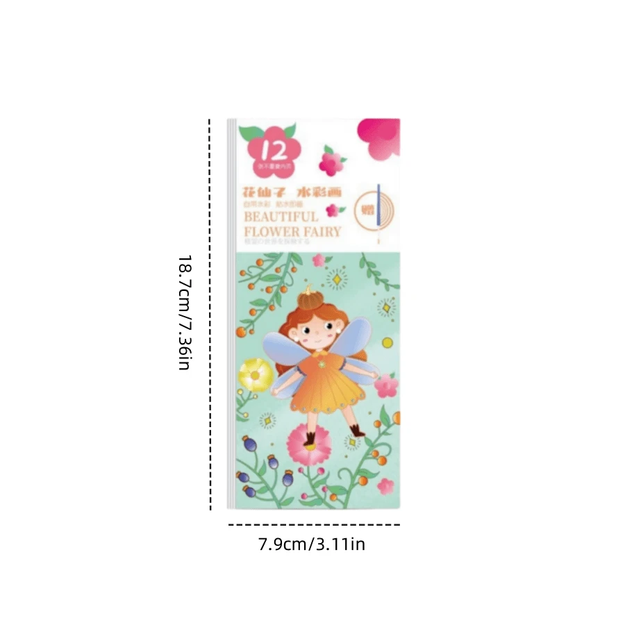 1pc Children's Watercolor Painting Book, DIY Painting, WaterBased