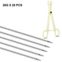 Piercing Needles Stainless Steel Needles For Piercing Disposable Ear Nose Navel Nipple Lip Tongue Hollow Piercing Needle - Silver - View 15