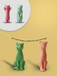 Khuôn mèo con vẫy gọi sống động, Khuôn silicon mèo con dễ thương, Đồ trang trí thạch cao và nến thơm - Trang trí nhà cửa, Đồ trang trí tự làm, Đạo cụ chụp ảnh trang sức tự làm, Quà tặng thủ công cho người yêu - trắng - Xem 6