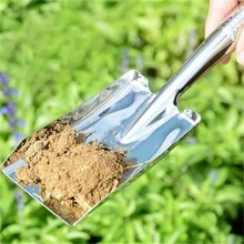 园艺铲子手铲，27 厘米/10.6 英寸不锈钢园艺工具，适用于移植、除草、移动和平整、挖掘、种植 - 銀色 - 查看 3