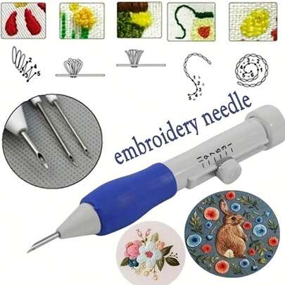 Set di Aghi da Ricamo Punch - Attrezzi artigianali fai-da-te per ricamo e cucito