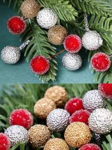 10/30/50/100 件红色蘑菇微型景观装饰，彩色泡沫人造浆果配件