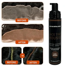 100ml/3.8oz Espuma tintora impermeable y de secado rápido sin residuos para pelucas de encaje, espuma de tinte para derretir el cabello, rociador de maquillaje para pelucas de encaje - 100ml - Ver 4