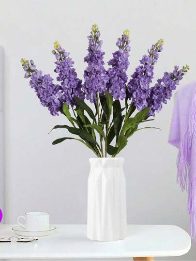 2pcs Artificial Hyacinth Violet Flower, Long Stem Hyacinths Fake Flowers For Wedding Home Outdoor Floral Arrangements Centerpieces Table Decorations  ﻿