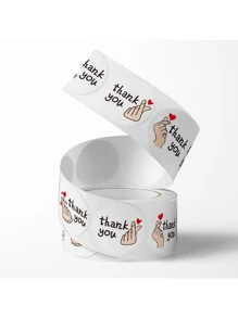 500pcs Heart-Shaped "Thank You" Stickers - Perfect For Gift Packaging, Envelope Sealing, And Business Packaging