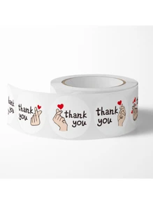 500pcs Heart-Shaped "Thank You" Stickers - Perfect For Gift Packaging, Envelope Sealing, And Business Packaging