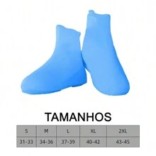 Reusable Silicone Rain Cover For High-Top Waterproof Non-Slip Shoes - A770 - Màu xanh lam - Xem 2