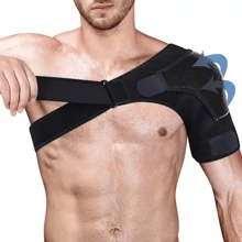 NetHong Shoulder Support Arthritis Cuff Injury Pain Relief Brace Adjustable Belt Straps - Black - View 3
