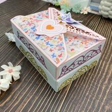 zhuzijian 3D Envelope Die Cuts Box Metal Cutting Die Set Flower Chocolate Gift Holder Scrapbooking Die-Cut Embossing DIY Paper Craft Holiday Greeting Home Decor