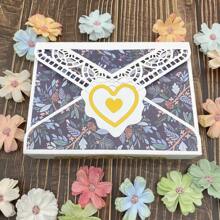 zhuzijian 3D Envelope Die Cuts Box Metal Cutting Die Set Flower Chocolate Gift Holder Scrapbooking Die-Cut Embossing DIY Paper Craft Holiday Greeting Home Decor