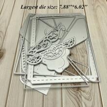 zhuzijian 3D Envelope Die Cuts Box Metal Cutting Die Set Flower Chocolate Gift Holder Scrapbooking Die-Cut Embossing DIY Paper Craft Holiday Greeting Home Decor