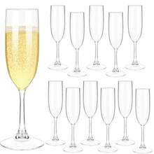 Ly thủy tinh đựng rượu vang tiệc ngoài trời dày, ly cocktail sâm panh, cốc trong suốt, cốc có thể tái sử dụng cho sự kiện tiệc cưới, quà tặng ngày lễ tình nhân - Nhiều màu - Xem 12