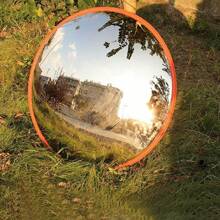 Youyijia Traffic Mirror Convex Road Safety Mirror Unbreakable 130 Degree Wide Angle Blind Spot Mirror With Wall Bracket For Road Safety Garage(30cm)