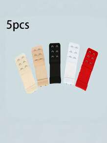 3/5 件带钩弹性胸罩延长器，胸罩肩带延长器，女士内衣扣，适合胸罩肩带，不锈钢胸罩扣闭合，腰带，返校用品 - 彩色 - 查看 3