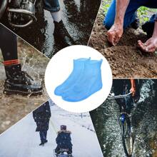 Reusable Silicone Rain Cover For High-Top Waterproof Non-Slip Shoes - A770 - Màu xanh lam - Xem 3