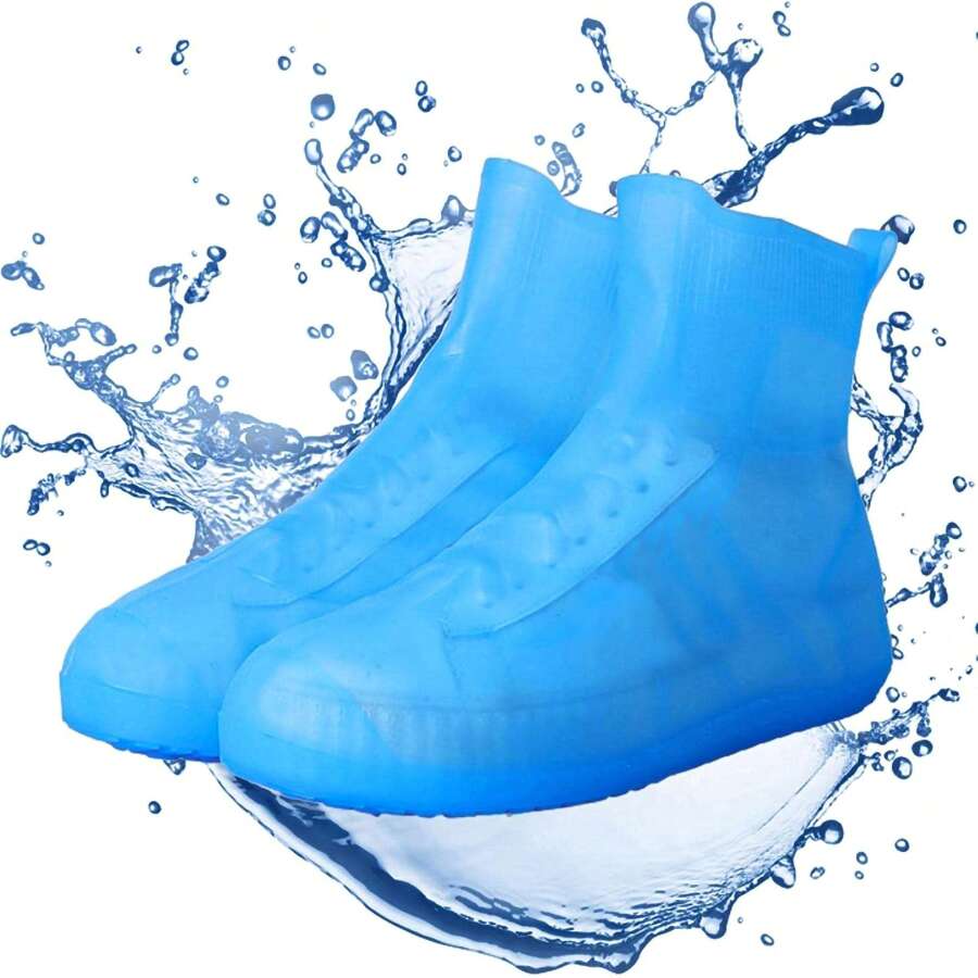 Reusable Silicone Rain Cover For High-Top Waterproof Non-Slip Shoes - A770 - Màu xanh lam - Xem 1