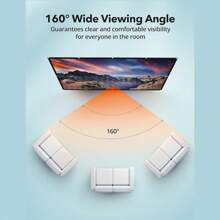 Pantalla de proyección exterior de 150 pulgadas, pantalla de proyector lavable de 150 pulgadas, relación de aspecto 16:9, pantalla de cine portátil para teatro en casa, interior y exterior, compatible con proyección por ambos lados, portátil y plegable - Blanco - Ver 6