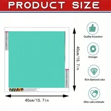 1 件超大尺寸 5D DIY 钻石艺术画套件，山脉、日落、湖泊全钻石艺术画按数字适合成人，美丽风景墙面装饰无框 - 彩色 - 查看 3