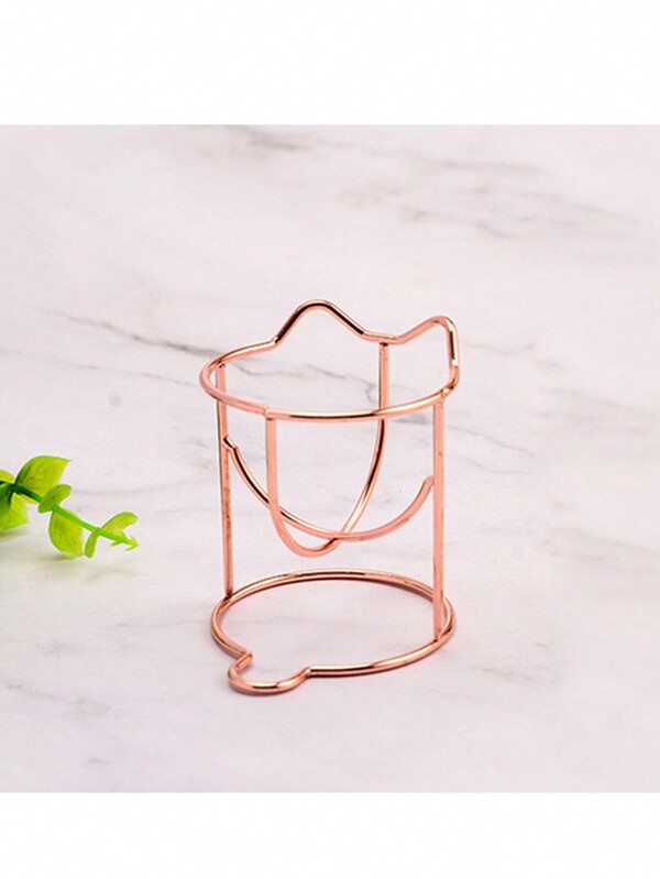 Organizer per spugne trucco a forma di gatto colore rame, per uso domestico