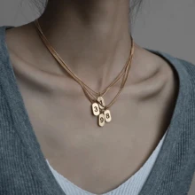 VKHK 1 Chiếc Dây Chuyền Mặt Dây Chuyền Sáng Tạo Bằng Thép Không Gỉ Mạ Vàng 18K Số 0 1 2 3 4 5 6 7 8 9 Cho Nam Nữ Thời Trang Quà Tặng Trang Sức Số May Mắn - Vàng - Xem 4