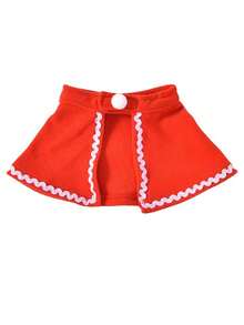 1 件圣诞斗篷/斗篷宠物服装，适合小型犬和猫 - 紅色 - 查看 3