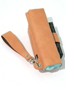 1 件女士高端挂绳纯色皮革保护套，便携式储物袋适用于 IQOS ILUMA I ONE 和香烟盒，时尚、优雅且节省空间