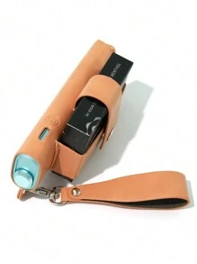 1 件女士高端挂绳纯色皮革保护套，便携式储物袋适用于 IQOS ILUMA I ONE 和香烟盒，时尚、优雅且节省空间