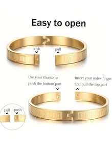 Camhanno 3 piezas de pulsera clásica de acero inoxidable con diseño romano retro y trenzado, adecuada para uso diario y como regalo para el novio en fiestas