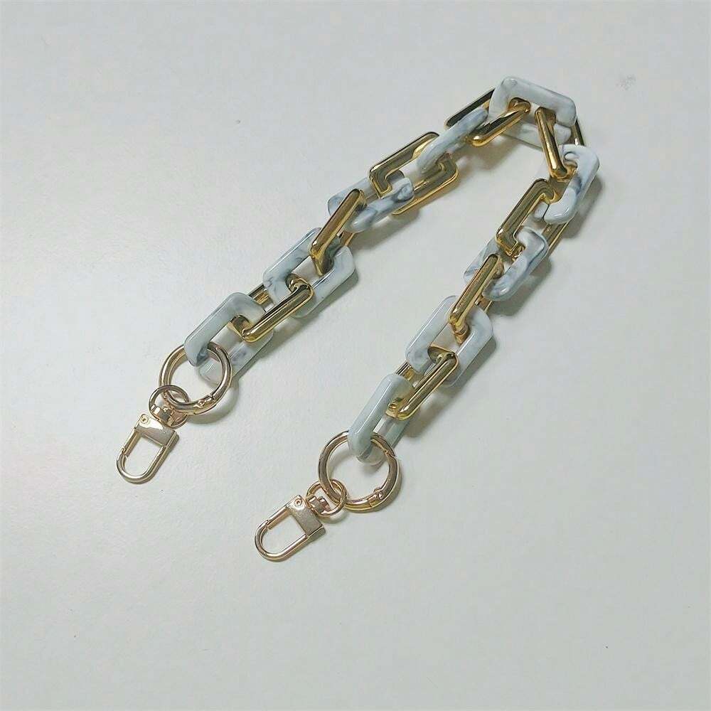 Retro Single Shoulder Diagonal Cross Chain With Tortoiseshell Leopard