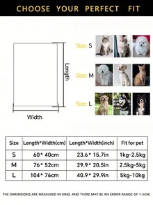 1 件涤纶透气可洗轻质宠物毯，适合秋冬季小型猫狗 - 白色 - 查看 3