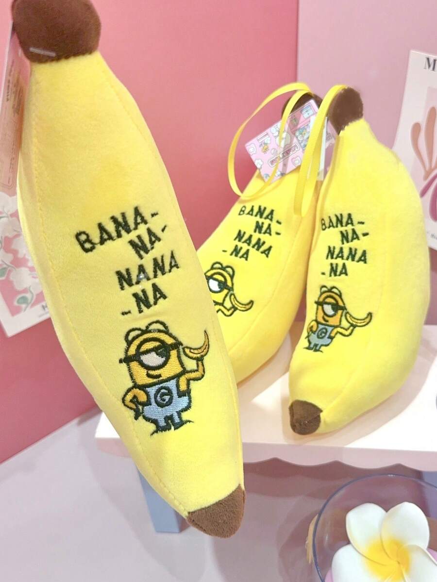 1 件毛绒香蕉水果填充娃娃，超柔软水果设计装饰礼物，适合圣诞节、情人节、复活节等节日 - 彩色 - 查看 1