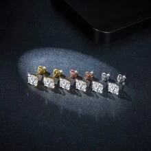 1 对 925 纯银经典 4 爪莫桑石耳钉，适合新娘首饰，带 GRA 证书 - 1.5ct*2 - 查看 7