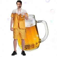 Men Beer Suit Role Play Adult Oktoberfest Costumes For Costumes - Yellow - View 1
