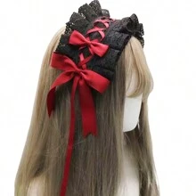 1pc Women Cute Hairband With Multi-Colored Bowknot Decor For Daily Wear (With Back Clip For Fixing) Halloween Valentine's Day - Multicolor - View 26