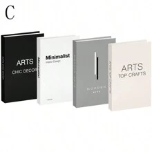 4pcs Foldable Fake Books, Simple Decorative Bookshelf Ornaments, For Display Best Gifts Birthday Graduation