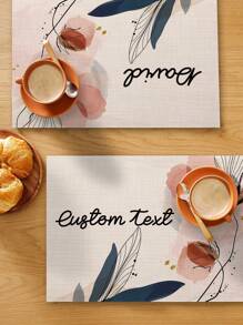 1pc Custom Handpainted PVC Placemat/Heatproof Mat, Ideal Christmas Gift For Friends & Family, Rectangle Dining Table Mat, Non-Slip Placemat, Kitchen Decor, Multi-Functional, Durable, Ornamental, Reusable, Exquisite, Stylish, High-Quality, Colorful, Modern, Custom, Personalized, Unique, Ideal Gifts For Him, Ideal Gifts, For Anniversaries, For Valentine's Day, For Mother's Day, For Birthdays, For Father's Day, For Graduation, For Weddings, For Housewarming