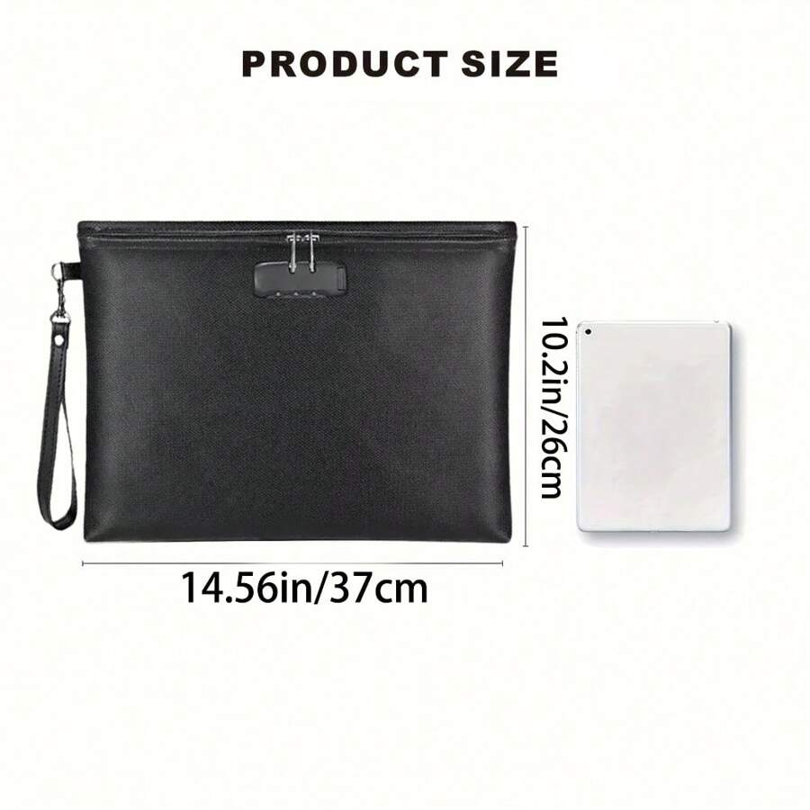 阻燃文件收纳袋 - 阻燃现金收纳袋，适用于存放贵重物品、护照、珠宝、硬币等，便携式设计，适合家庭、办公室、外出使用。阻燃文件整理袋，阻燃收纳袋，适用于家庭、办公室、学校、旅行等各种场合。