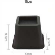 4 Pcs Bed Riser Premium Chair Risers, 3 Inch Heavy Duty Furniture Raisers Stand, Elephant Feet Aid Raising Lifting For Couch Feet Desk Leg Block Plastic Square For Sofa Bedpost - Variant1 - View 2