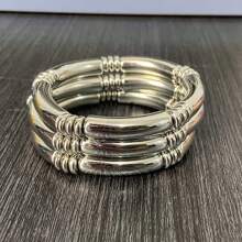 3PCS/SET Bohemian Style Multicolor Acrylic Tube Bangle Bracelet For Women - Bracelet - View 4