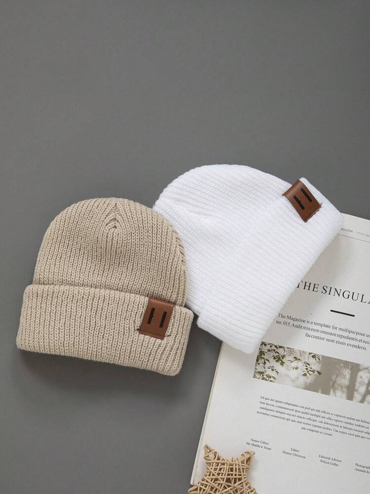 1/2/3pcs Knit Newborn Baby Hat Winter Spring Kids Beanie Cap For