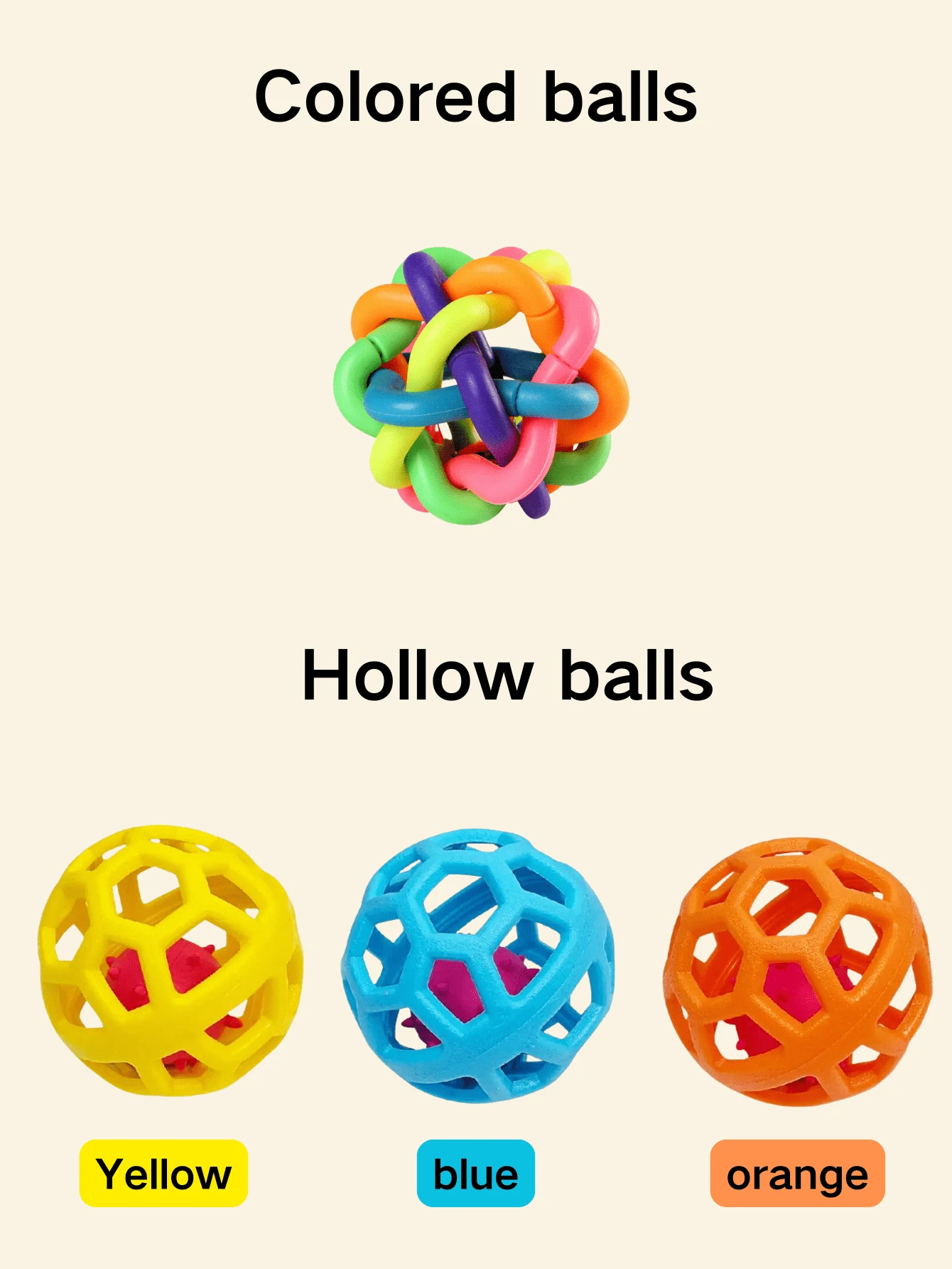 2pcs Large Pet Sound Toy Ball Toys For Cats And Dogs To Bite Bright