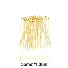 50pcs 20-50mm Stainless Steel Heads Eye Flat Head Pin Gold Silver Plated Ball Head Pins For Jewelry Findings Making Accessories - DIY Jewelry Pins - View 15
