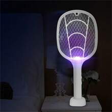 OBOVAY 1pc Electric Mosquito Swatter, USB Rechargeable, Non-Adjustable Angle, Mosquito Killer, Fly Swatter