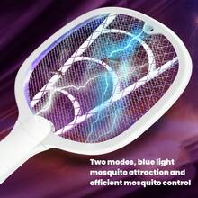 OBOVAY 1pc Electric Mosquito Swatter, USB Rechargeable, Non-Adjustable Angle, Mosquito Killer, Fly Swatter