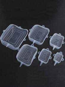 6pcs Silicone Stretch Lids, Reusable Durable Food Storage Lids For Bowls, Silicone Lid Cover, Dishwasher And Refrigerator Safe Storage, Kitchen Supplies Storage Cover For Bowls With 6 Different Sizes, Suitable For Most Containers, Silicone Cover Stretch Lid Reusable Stretchable Multifunctional Fruit And Vegetable Fresh-Keeping Cover